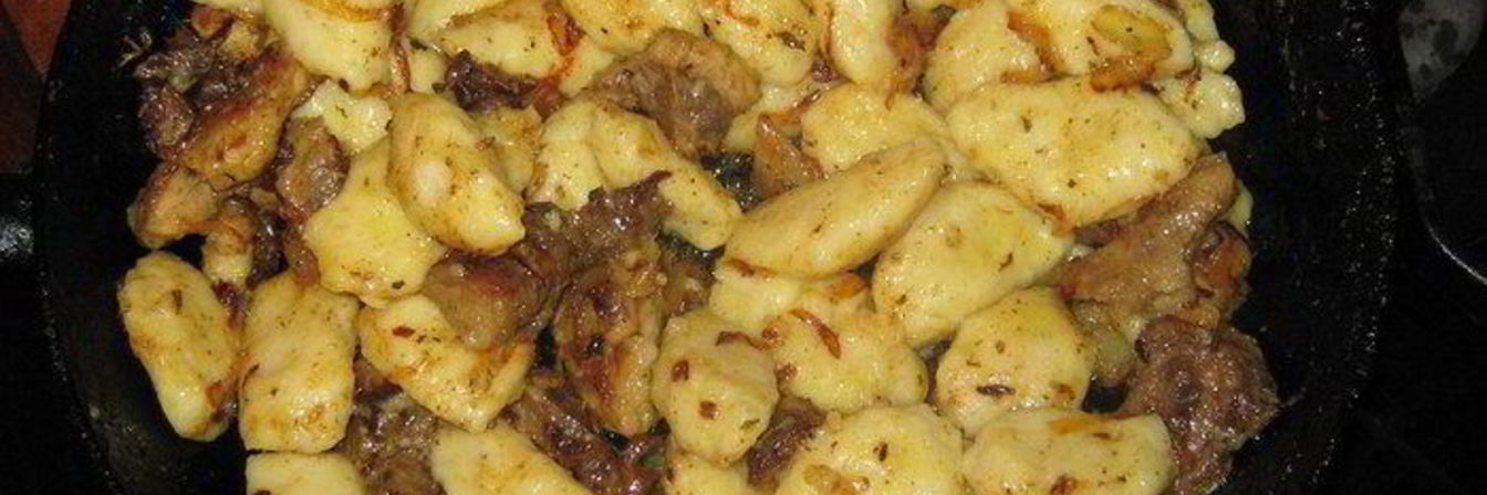 Картофельные клецки с мясом