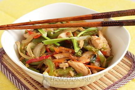 Китайская лапша с курицей