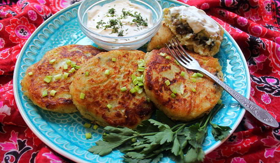 Рецепт картофельных котлет с лесными грибами