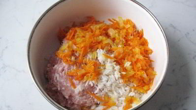 котлеты из индейки с рисом и морковью