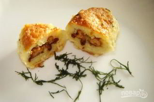 Куриные котлеты с грибами и сыром