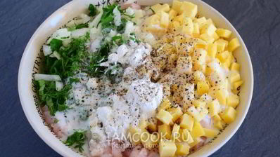 рубленные котлеты из куриной грудки с сыром