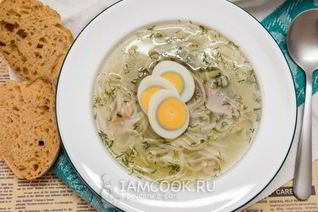 Лапша домашняя с курицей