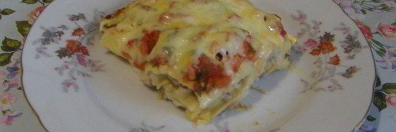 Лазанья с грибами и куриным филе