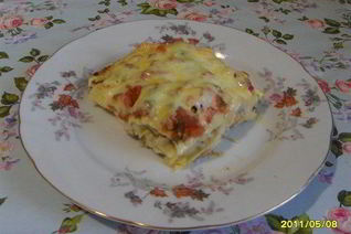 Лазанья с грибами и куриным филе