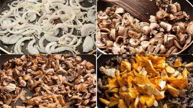 лазанья с грибами