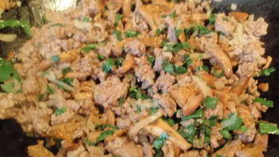 лазанья с лисичками и сельдереем