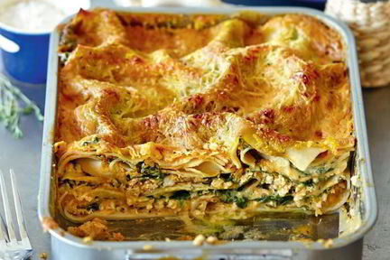 Лазанья с соусом из тыквы