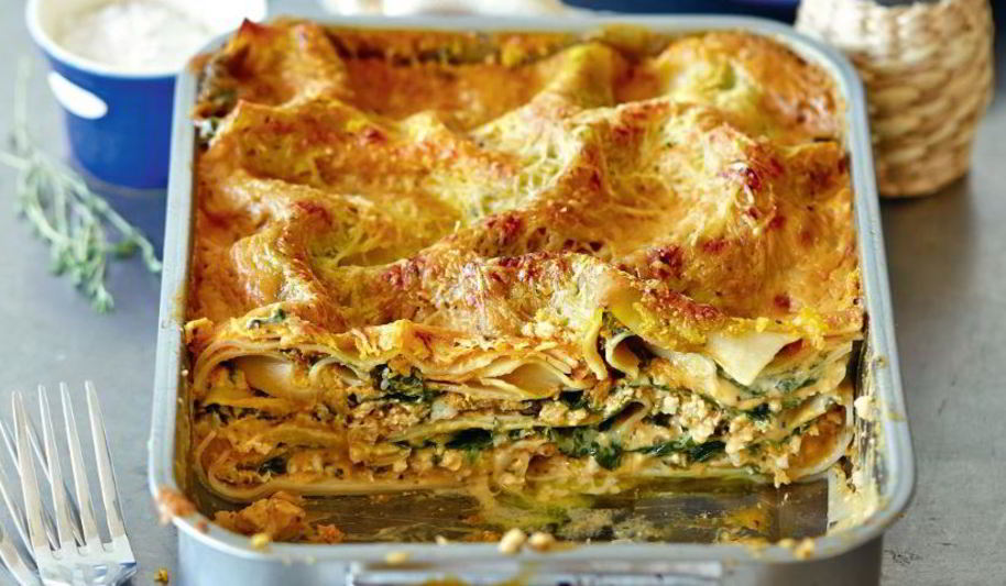 Рецепт лазаний с соусом из тыквы