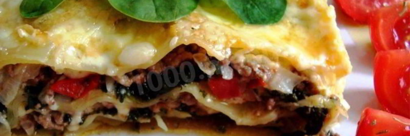 Лазанья со шпинатом и сыром