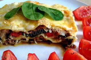 Лазанья со шпинатом и сыром