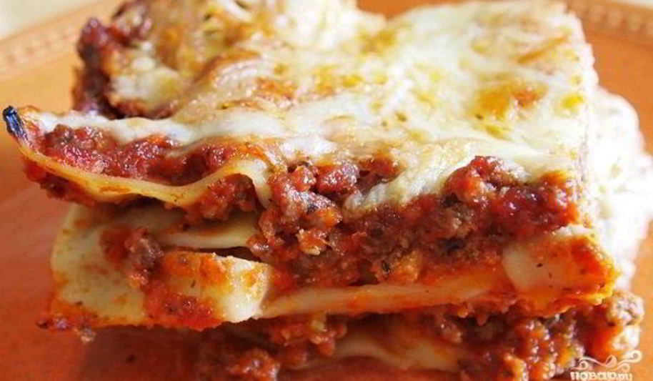 Рецепт лазаний со свининой