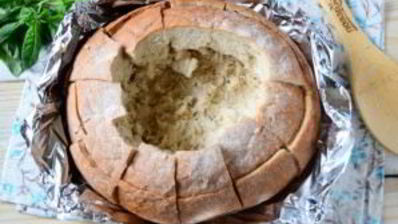 лазанья в цветущем хлебе