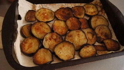 овощная лазанья из лаваша с лечо и баклажаном