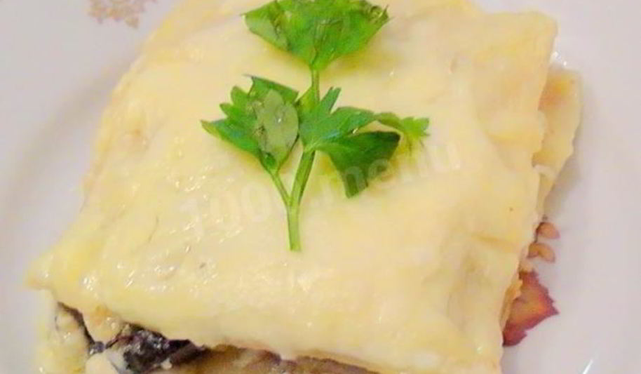 Рецепт овощной вегетарианской лазанья с кабачками