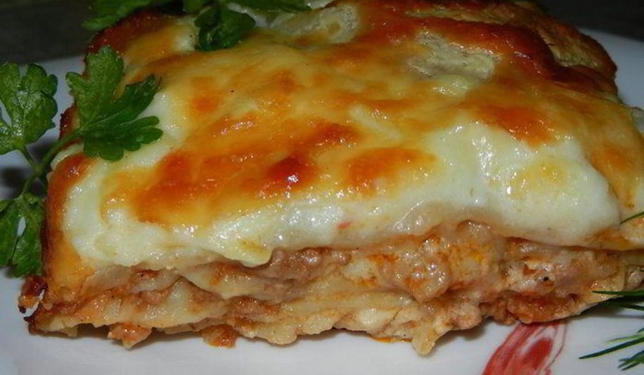 Рецепт сочной мясной лазанья