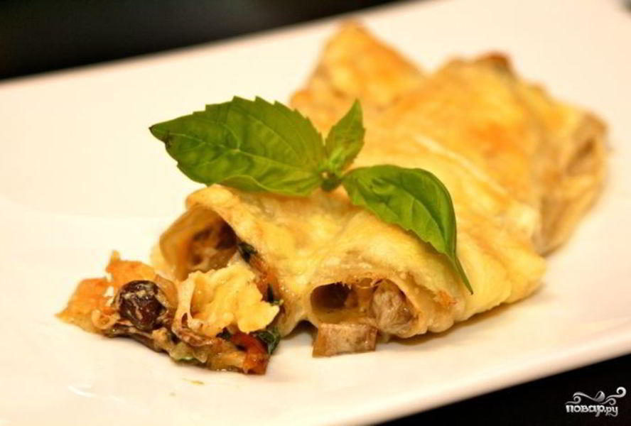 Каннеллони с грибами