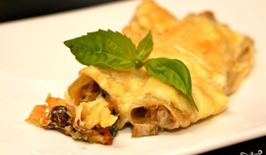Рецепт каннеллонь с грибами