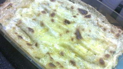 каннелони с рикотой и шпинатом под бешамелем