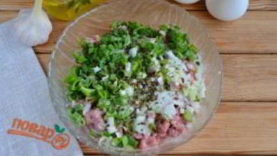 оладушки из фарша и спагетти