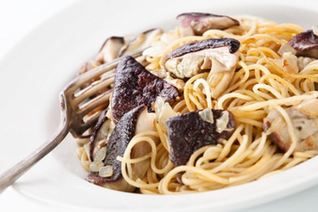 Паста с белыми грибами