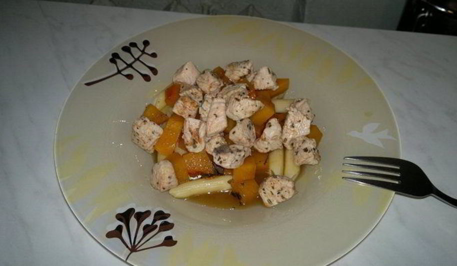 Рецепт пасты с тыквой, бальзамическим уксусом и индейкой