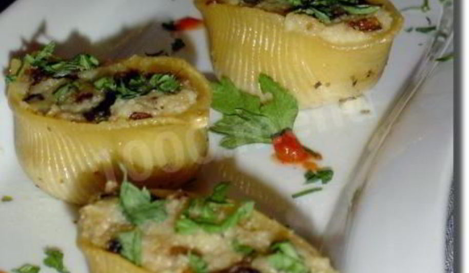 Рецепт ракушек фаршированных грибами