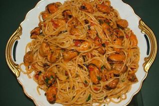 Спагетти с мидиями