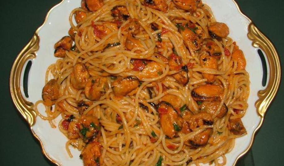 Рецепт спагетти с мидиями