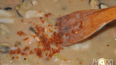 спагетти с морепродуктами