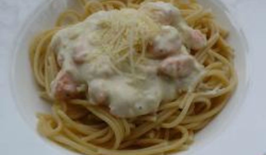 Рецепт спагетти с семгой в сливочном соусе