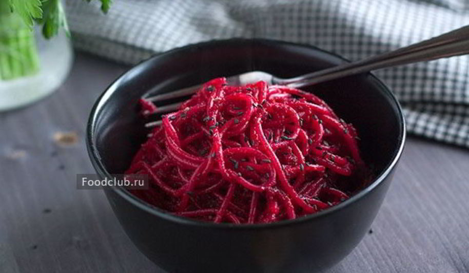 Рецепт свекольных спагетти