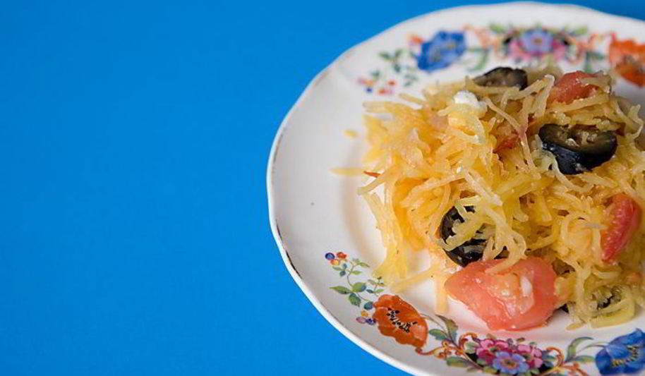 Рецепт запеченного кабачка-спагетти с фетой