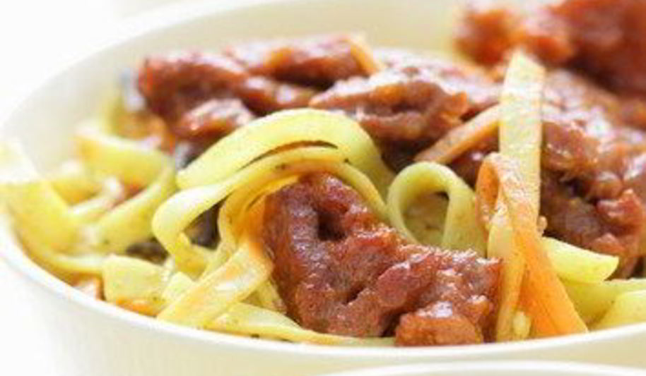 Рецепт жареной лапши со свининой