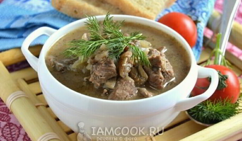 Рецепт говядины с грибами в мультиварке