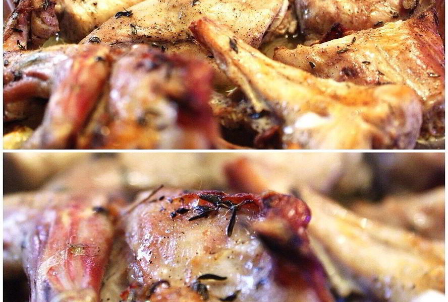 Кролик, запеченный с тимьяном