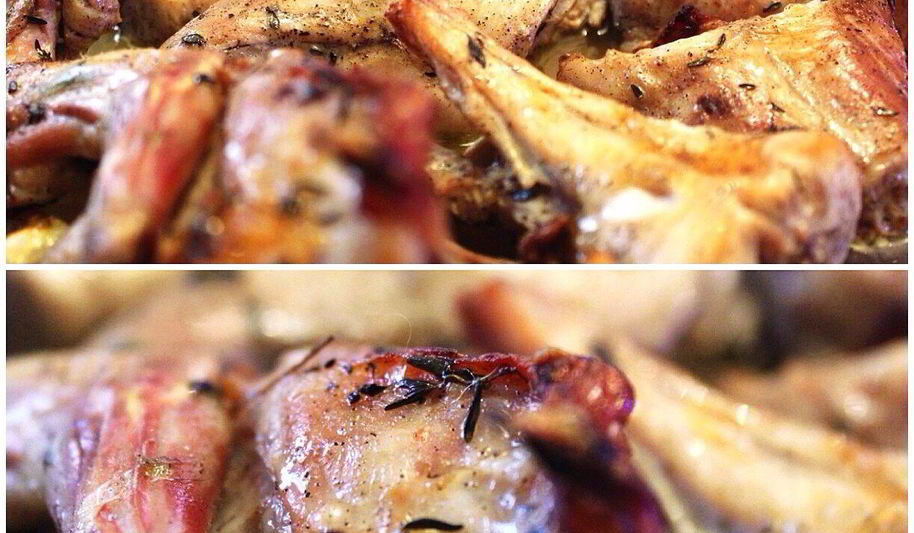 Рецепт кролика, запеченного с тимьяном