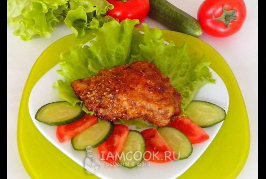 Куриные бедра, запеченные в пряном соусе