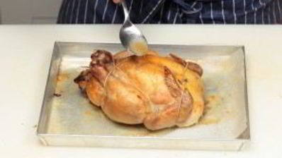 курица, фаршированная крупой