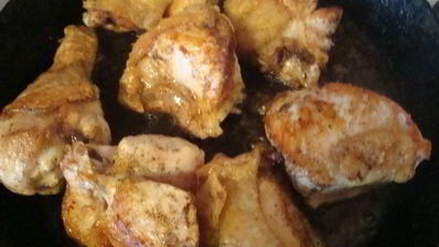 курица с грибами в ананасовом соусе