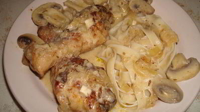 курица в винном соусе с шампиньонами