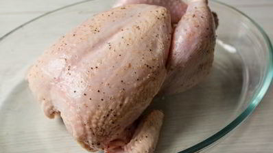 курица, запеченная с овощами