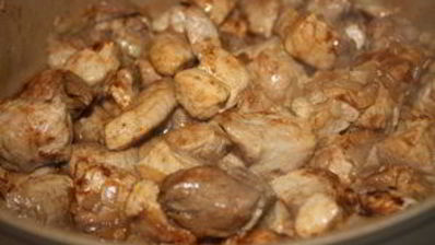 мясо с чечевицей