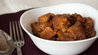 мясо с чечевицей