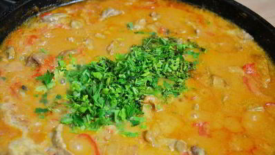 паприкаш из телятины с йогуртом