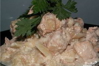 Телятина со сметаной