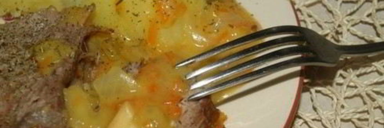 Тушеная телятина с подливкой