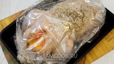утка в рукаве в духовке
