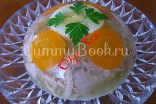 Заливная рулька из индюшатины