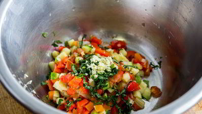 баклажаны, фаршированные овощами